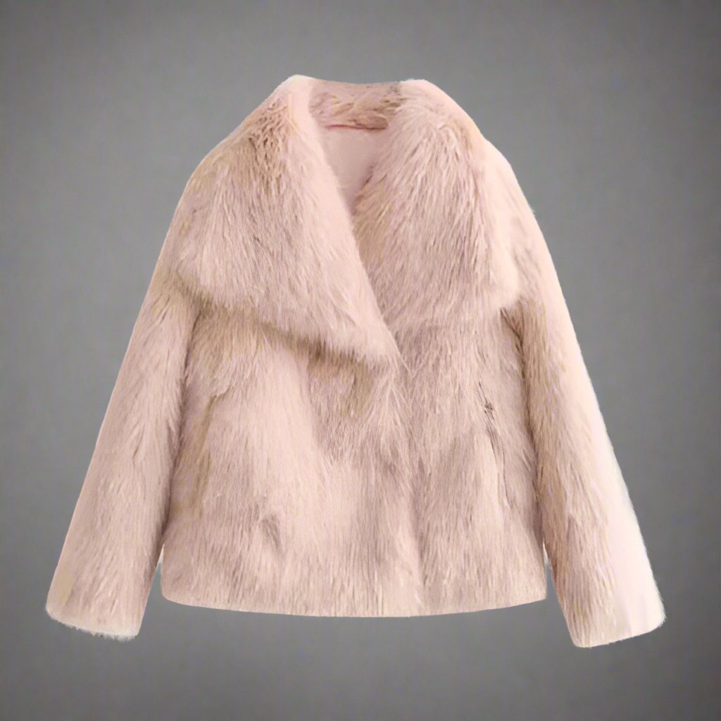 "Stylischer Winter-Plüschmantel für Damen – Langer, bequemer Look mit normaler Passform" - nargiss