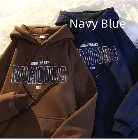 Hooded Sweater Cartoon Print Loose - nargis