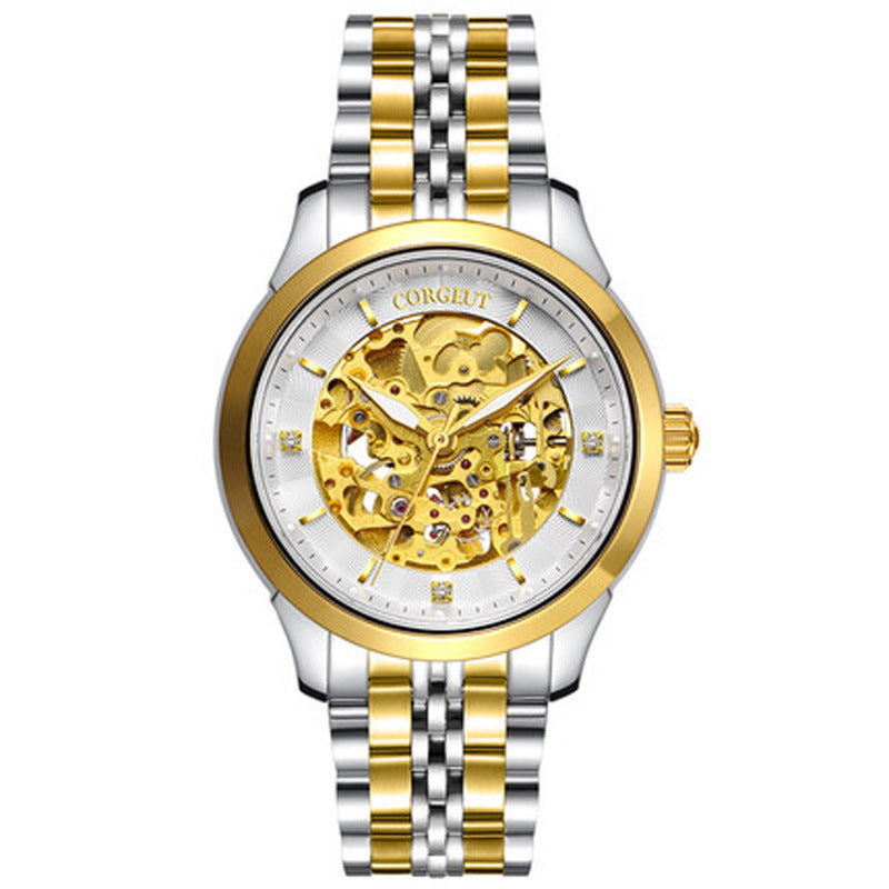 Hollow-out Full-automatic Mechanical Men's Business Casual Watch - nargiss