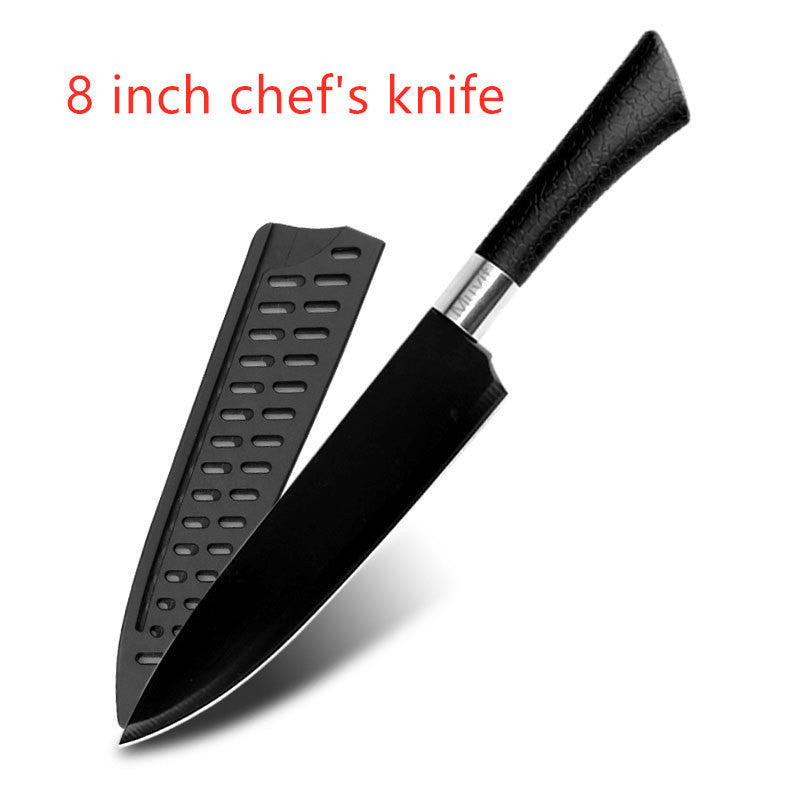Stainless steel non stick knife spray paint knife horseshoe handle fruit knife - nargiss