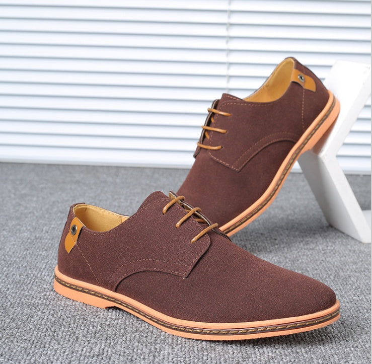 Elegante Herren-Oxfords aus Nubukleder für Frühling und Herbst - nargiss