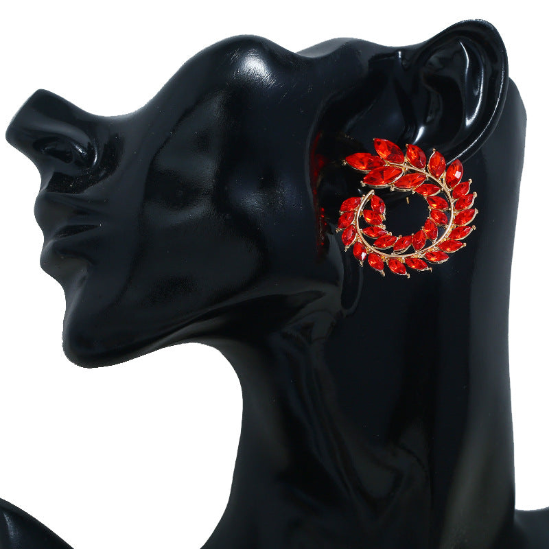 Persönlichkeit Diamant Ohrstecker Geometrischer Kreis Spiral Ohrringe - nargis