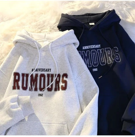 Hooded Sweater Cartoon Print Loose - nargis