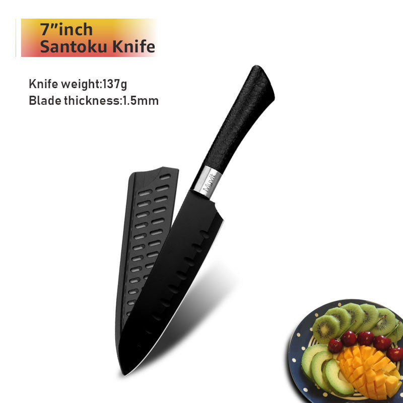 Stainless steel non stick knife spray paint knife horseshoe handle fruit knife - nargiss