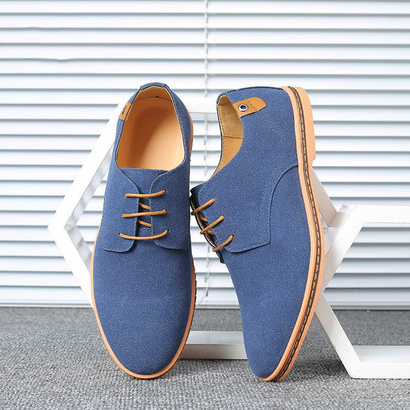 Elegante Herren-Oxfords aus Nubukleder für Frühling und Herbst - nargiss