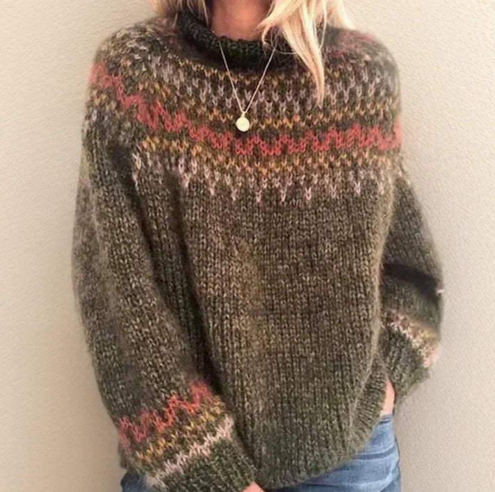 Damen 3D-Effekt Pullover – Lockerer Stil, in verschiedenen Farben, Größen S-5XL, Urban Style - nargiss