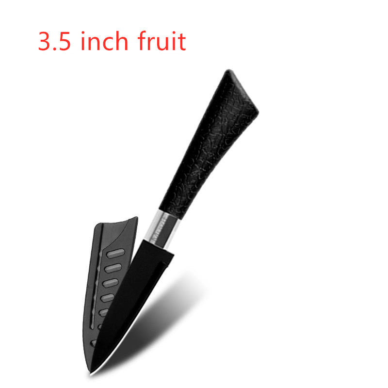 Stainless steel non stick knife spray paint knife horseshoe handle fruit knife - nargiss