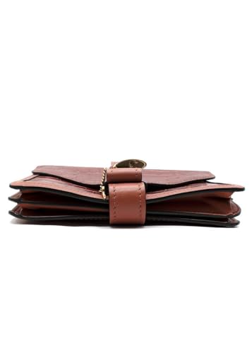 Chloe Secondhand Brown Krok geprägte Aby Kettenschultertasche - nargiss