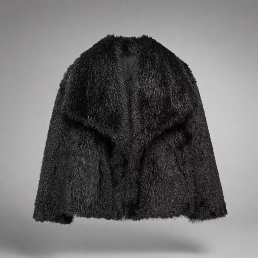 "Stylischer Winter-Plüschmantel für Damen – Langer, bequemer Look mit normaler Passform" - nargiss