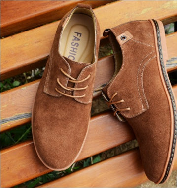 Elegante Herren-Oxfords aus Nubukleder für Frühling und Herbst - nargiss