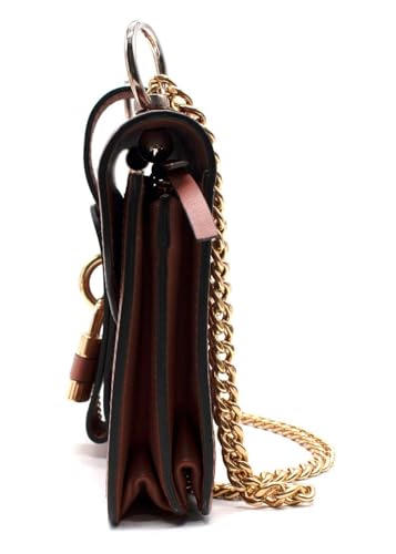 Chloe Secondhand Brown Krok geprägte Aby Kettenschultertasche - nargiss