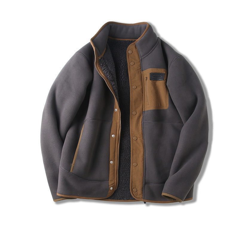 Damen Cardigan mit dimensionalen aufgesetzten Taschen – in Dunkelgrau, Khaki, Grün und Schwarz, Größen M-XXXL - nargiss