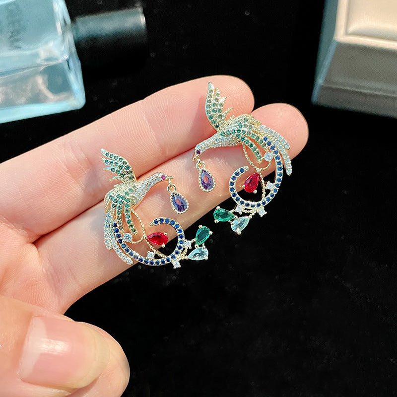 Farbige Zirkonia-Ohrstecker für Frauen - nargis