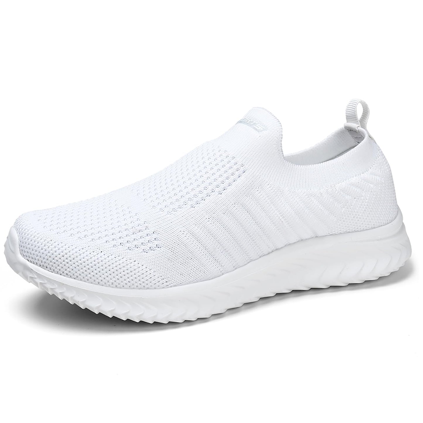 HKR Damen Slip On Turnschuhe Mesh Laufschuhe Atmungsaktiv Sportschuhe Wanderschuhe Leichte Bequeme Schuhe Weiß 42 EU - nargiss