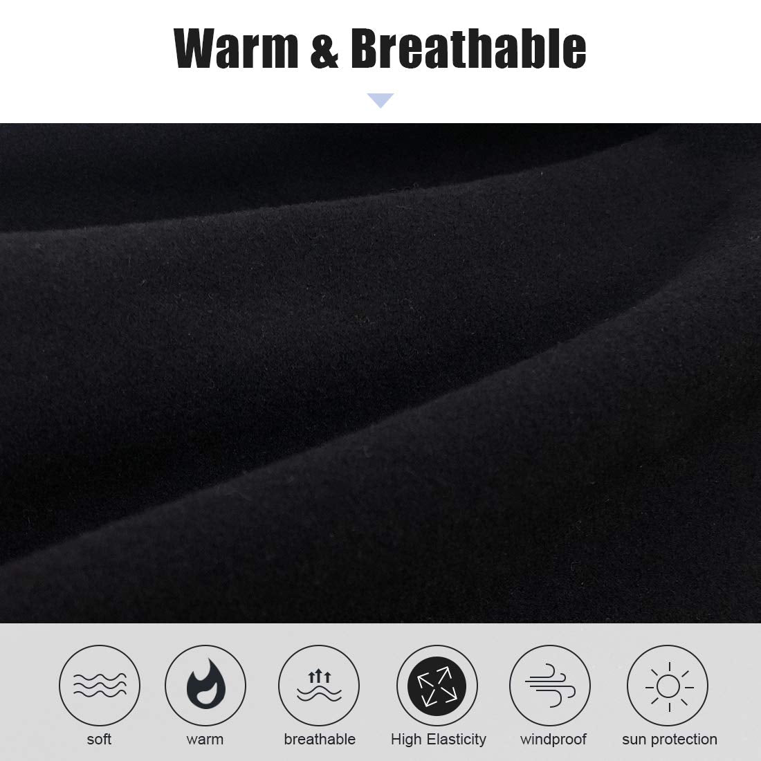 HEGCOIIE Winter Loop Schal Herren & Damen,Fleece Schlauchschal Halswärmer Halstuch Winddicht Ski Maske Warmer für Outdoor Skifahren Motorrad Laufen Radfahren - nargiss