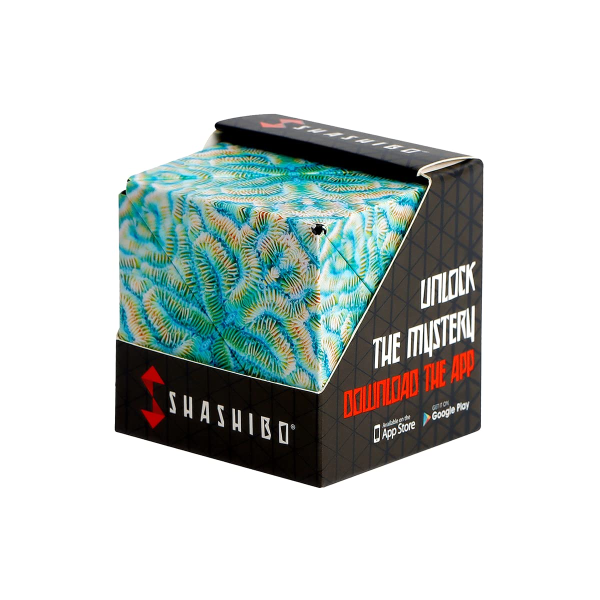 SHASHIBO Formwechsel-Box – Preisgekrönter, patentierter Zappelwürfel mit 36 Seltenerdmagneten – lässt Sich in über 70 Formen verwandeln (Undersea) - nargiss