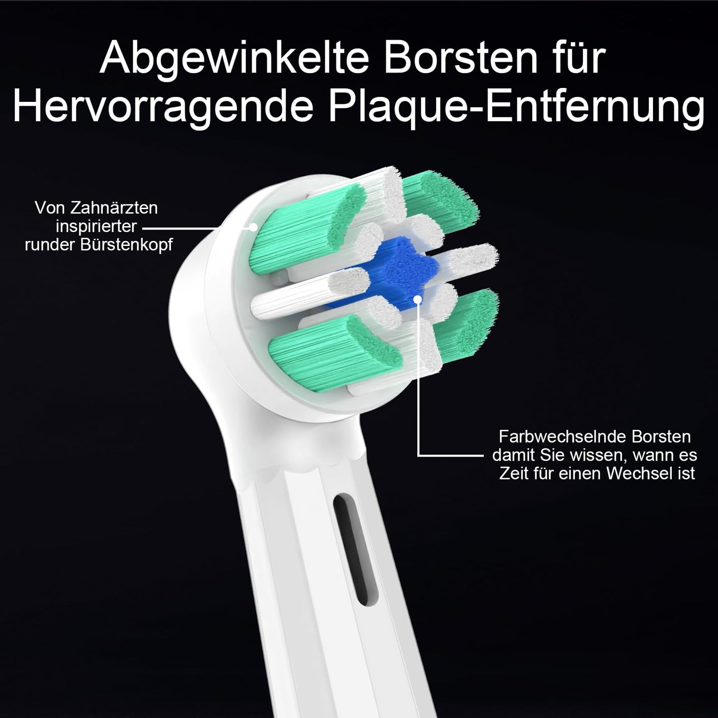 Brizuf 4er Aufsteckzahnbürsten Kompatibel mit Braun Oral b iO 3/4/5/6/7/8/9/10, Aufsteckbürsten Kompatibel mit Oral iO Elektrischen Zahnbürstea, IO Zahnbürste Aufsätze (Schwarz&Weiß) - nargiss