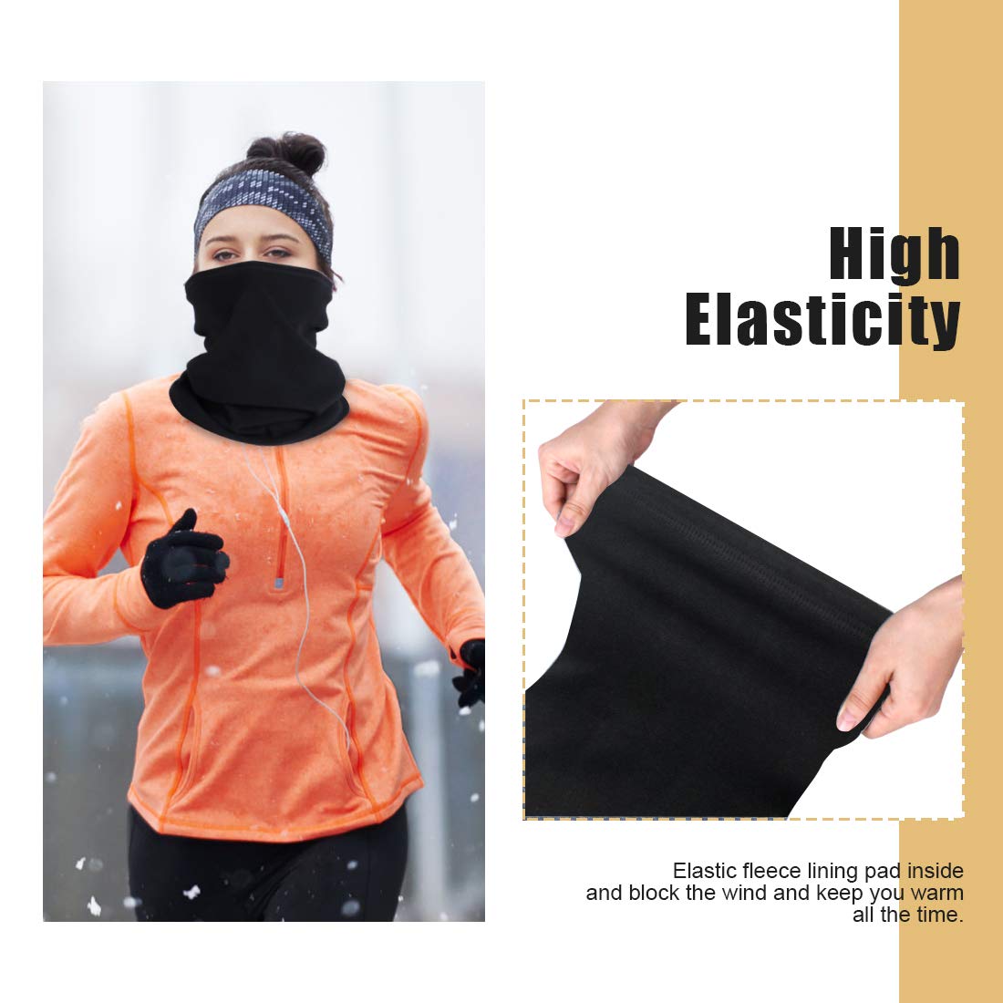 HEGCOIIE 2 Stück Damen Herren Winter Loop Schal Weichem Fleece Halswärmer Halstuch Winddicht Ski Maske Schlauchschal Warmer für Fahrrad Motorrad Skifahren - nargiss