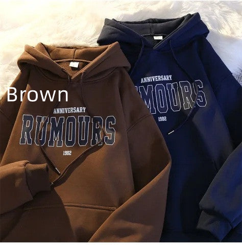 Hooded Sweater Cartoon Print Loose - nargis