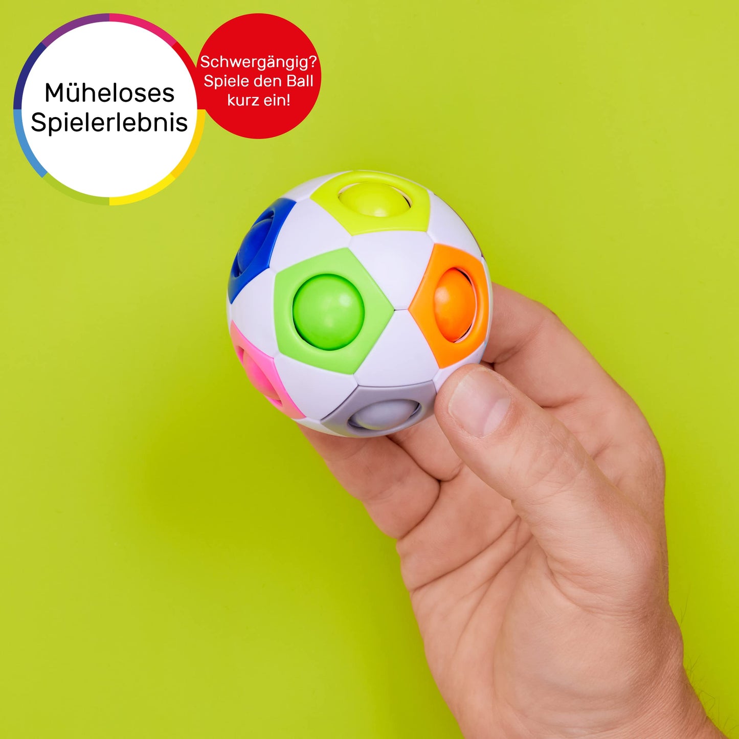 CUBIDI® Original Regenbogenball | Geschicklichkeitsspiel für Kinder und Erwachsene | Spannendes Knobelspiel für Mädchen und Jungen ab 6 Jahren | fördert räumliches Denken, Logik und Vorstellungskraft - nargiss