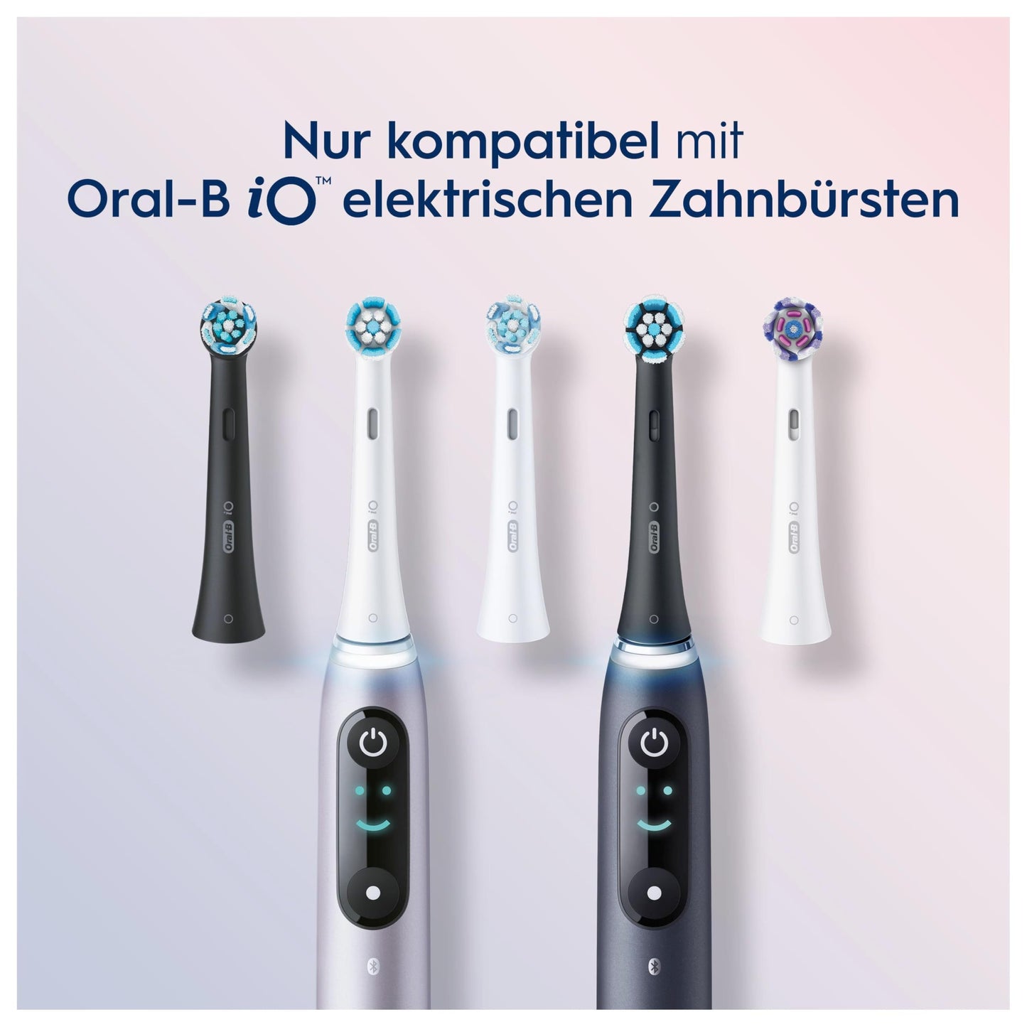 Oral-B iO Sanfte Reinigung Aufsteckbürsten für elektrische Zahnbürste, 6 Stück, sanfte Zahnreinigung, Zahnbürstenaufsatz für Oral-B iO Zahnbürsten, briefkastenfähige Verpackung - nargiss