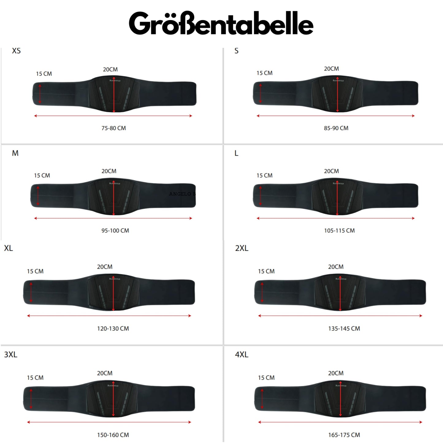 BLACKWILD Nierengurt Motorrad| Nierengurt Motorrad Herren und Damen, Grundschwarz | Effektive Stabilisierung nierenwärmer Lendenwirbelstütze Nierengurt (L = 100-110cm Bauchumfang) - nargiss