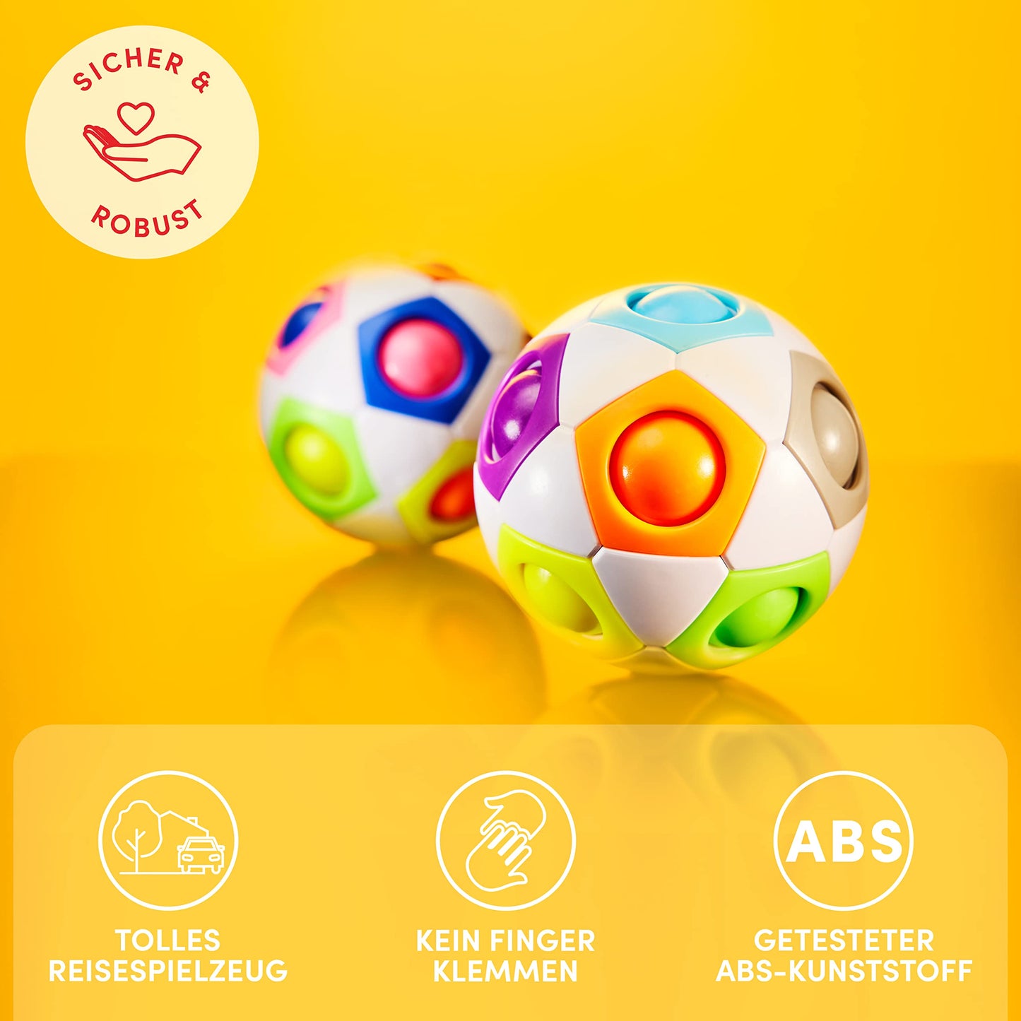 CUBIDI® Original Regenbogenball | Geschicklichkeitsspiel für Kinder und Erwachsene | Spannendes Knobelspiel für Mädchen und Jungen ab 6 Jahren | fördert räumliches Denken, Logik und Vorstellungskraft - nargiss
