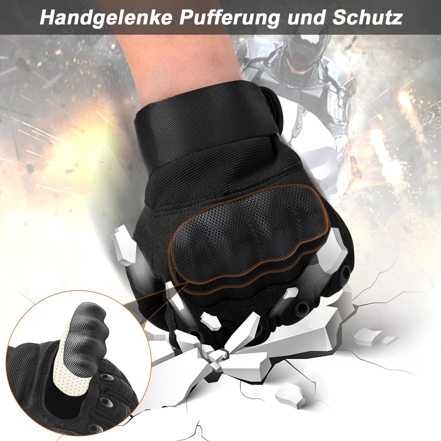 COZOME Motorradhandschuhe Herren, Starke Handschuhe Motorrad mit Protektoren, Sommer Atmungsaktiv Handschuhe mit Touchscreen für Motocross, Quad, Moped, Roller, Mountainbike - nargiss