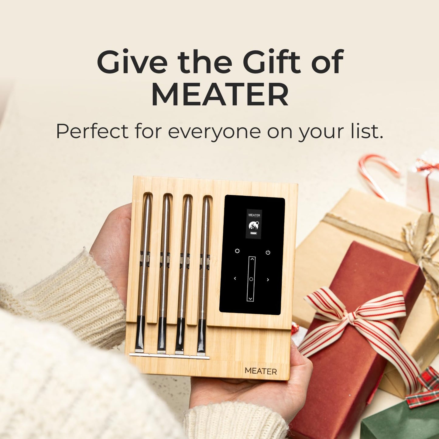 MEATER Block | Premium Kabelloses Smart-Fleischthermometer | Ofen Grill Küche BBQ Smoker Rotisserie | Bluetooth und WiFi Digitalverbindung | 50+ Rezepte in der App - nargiss
