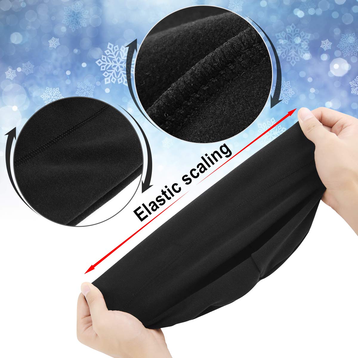 HASAGEI Laufmütze Herren und Damen Sportmütze Fahrrad Mütze Funktionsmütze Fleece Thermo Atmungsaktiv für Laufen Skifahren Radfahren Snowboarden Klettern Motorradfahren Outdoor - nargiss