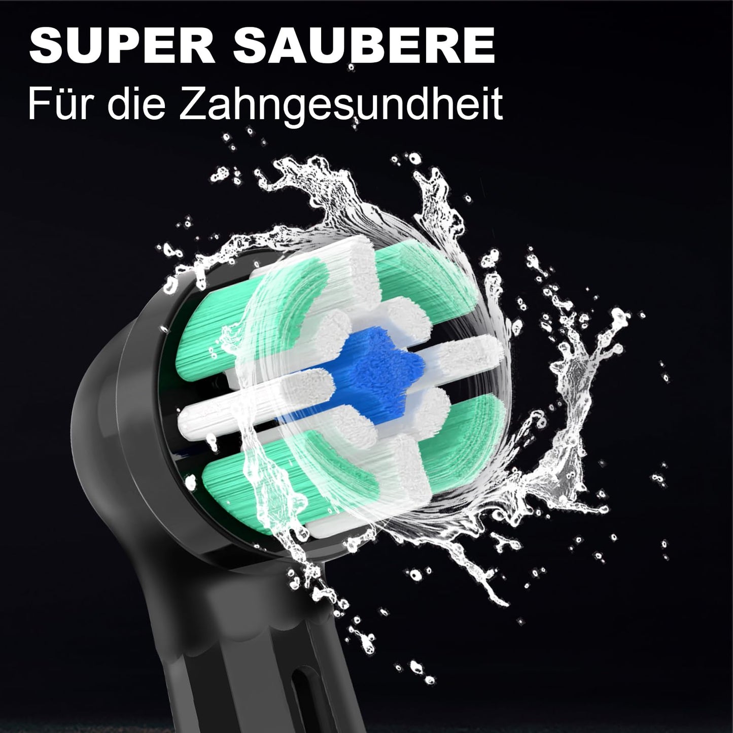 Brizuf 4er Aufsteckzahnbürsten Kompatibel mit Braun Oral b iO 3/4/5/6/7/8/9/10, Aufsteckbürsten Kompatibel mit Oral iO Elektrischen Zahnbürstea, IO Zahnbürste Aufsätze (Schwarz&Weiß) - nargiss