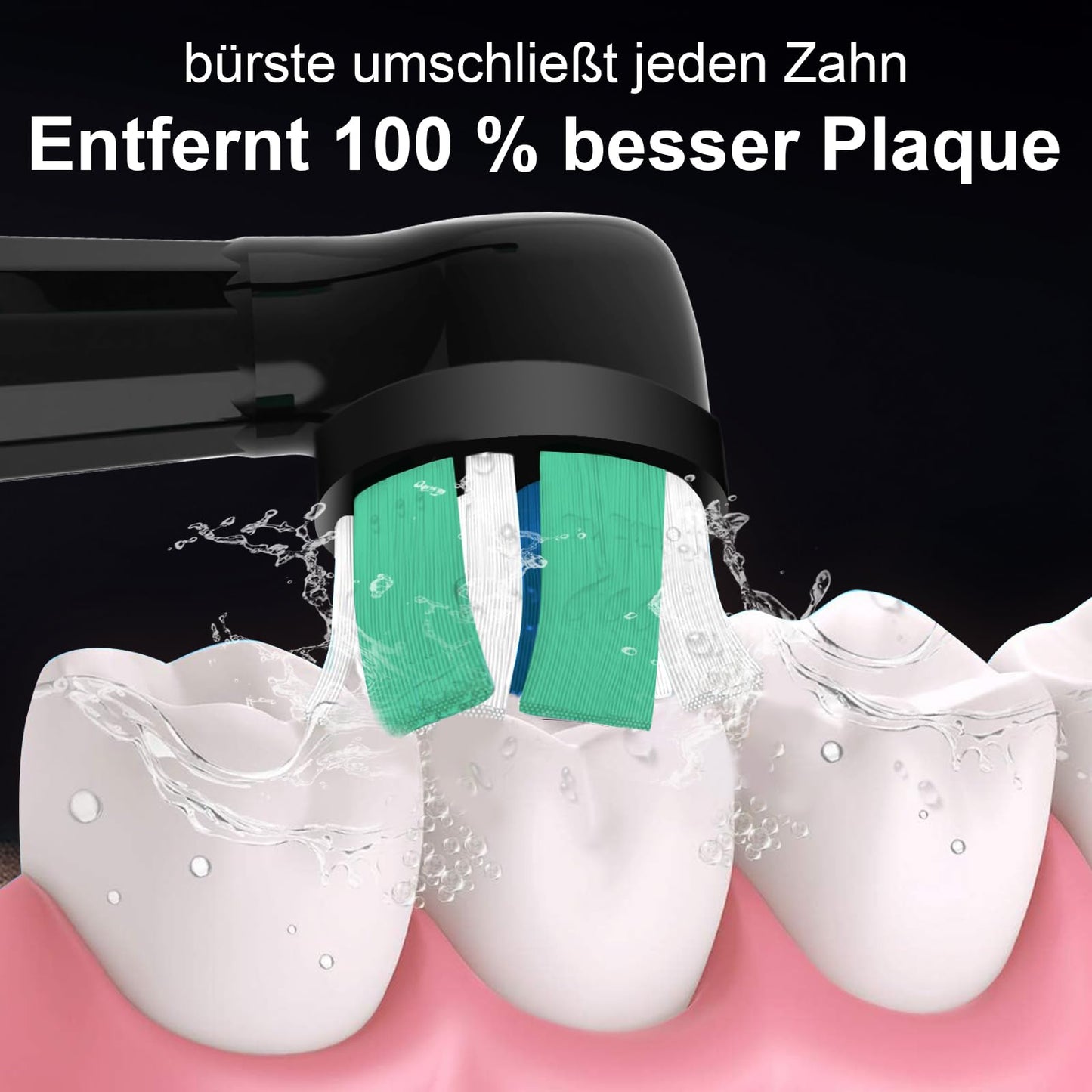 Brizuf 4er Aufsteckzahnbürsten Kompatibel mit Braun Oral b iO 3/4/5/6/7/8/9/10, Aufsteckbürsten Kompatibel mit Oral iO Elektrischen Zahnbürstea, IO Zahnbürste Aufsätze (Schwarz&Weiß) - nargiss