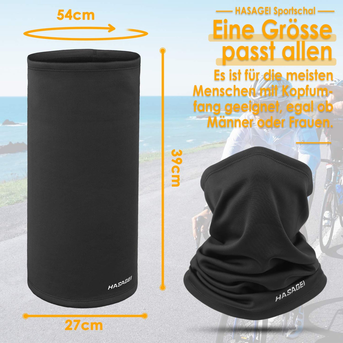 HASAGEI Loopschal Winddicht Multifunktionstuch Winter Fleece Neckwarmer Herren Loop Schal Damen Halstuch Warm Halten Sportschal Halswärmer für Skifahren Fahrrad Jogging - nargiss