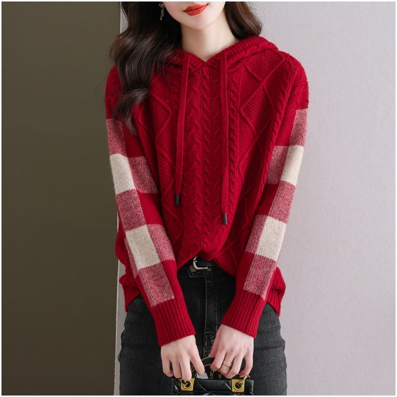 Kuscheliger Pullover für Damen – Lässiger Japanisch-Koreanischer Stil, Free Size, in Apricot, Braun & Weinrot - nargiss