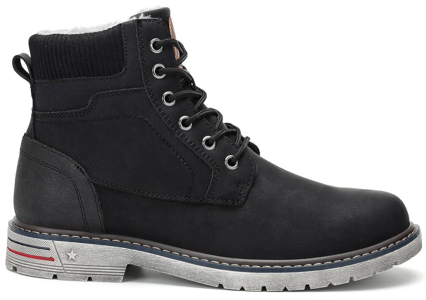 Mishansha Winterschuhe Herren Winterstiefel Gefüttert Winter Schuhe Wasserdicht rutschfest Outdoor Boots Warme Wanderschuhe Trekking Stiefel Schneestiefel Schwarz 37 EU - nargiss