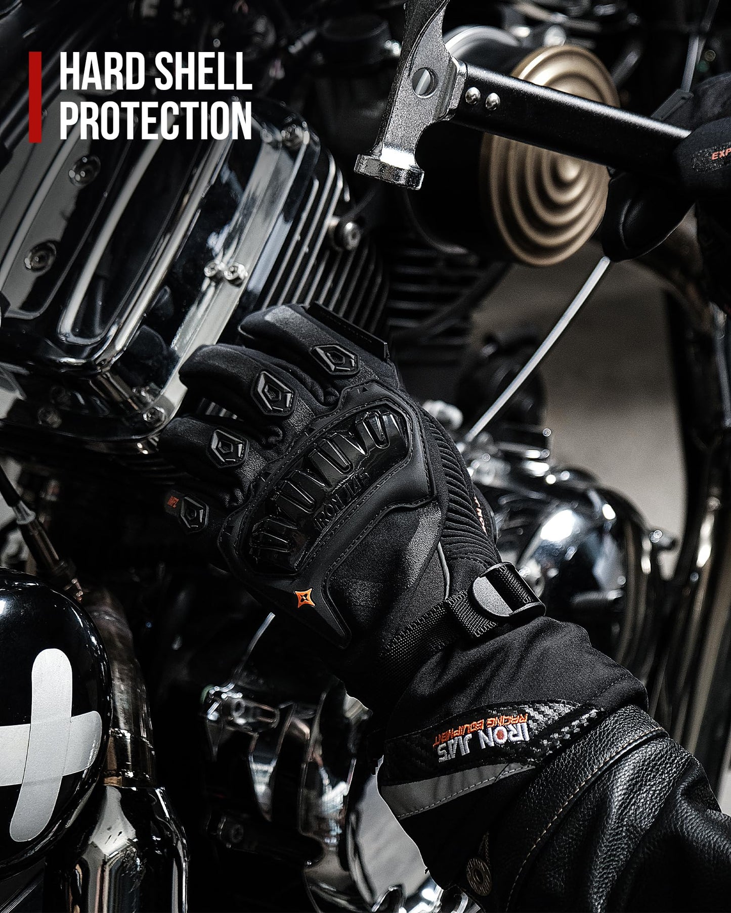 IRON JIA'S Winter Motorradhandschuhe, Wasserdicht Winddicht Leicht und Warm Touchscreen Handschuhe für Motorrad, Wandern und andere Outdoor-Sportarten,Mann und Frau-Schwarz-XXL - nargiss