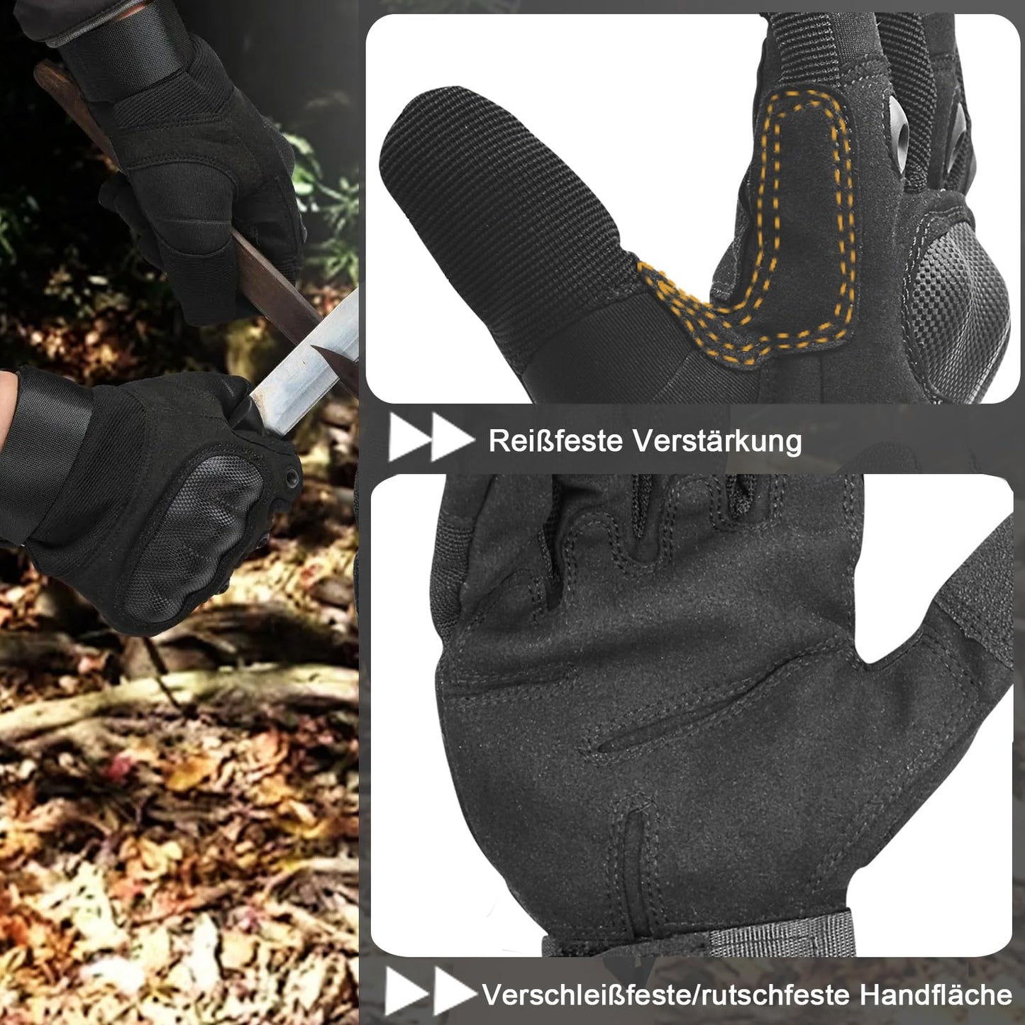 COZOME Motorradhandschuhe Herren, Starke Handschuhe Motorrad mit Protektoren, Sommer Atmungsaktiv Handschuhe mit Touchscreen für Motocross, Quad, Moped, Roller, Mountainbike - nargiss