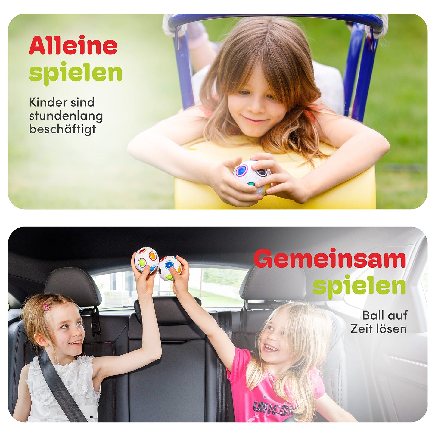 CUBIDI® Original Regenbogenball | Geschicklichkeitsspiel für Kinder und Erwachsene | Spannendes Knobelspiel für Mädchen und Jungen ab 6 Jahren | fördert räumliches Denken, Logik und Vorstellungskraft - nargiss