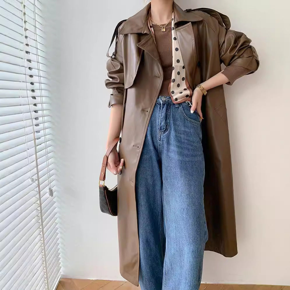 Elegante PU-Lederjacke - Britischer Stil - nargiss