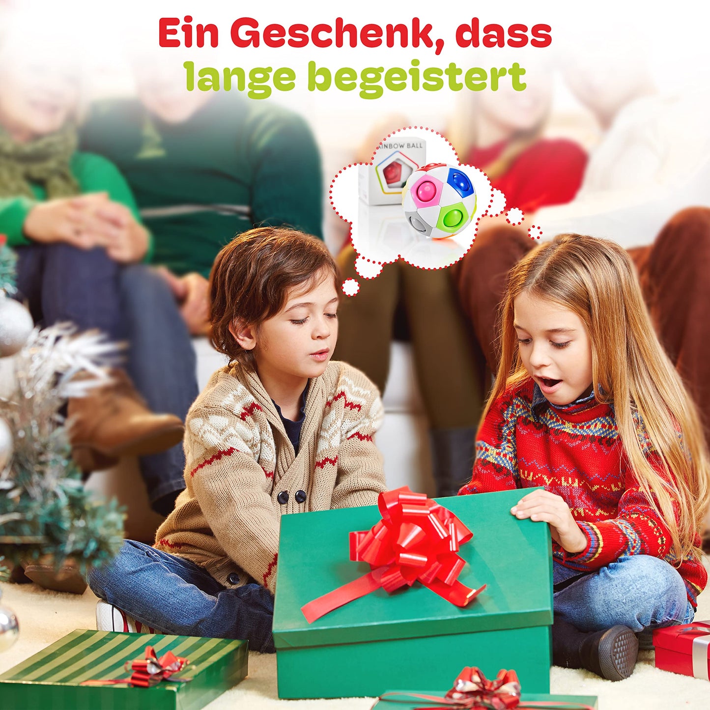 CUBIDI® Original Regenbogenball | Geschicklichkeitsspiel für Kinder und Erwachsene | Spannendes Knobelspiel für Mädchen und Jungen ab 6 Jahren | fördert räumliches Denken, Logik und Vorstellungskraft - nargiss