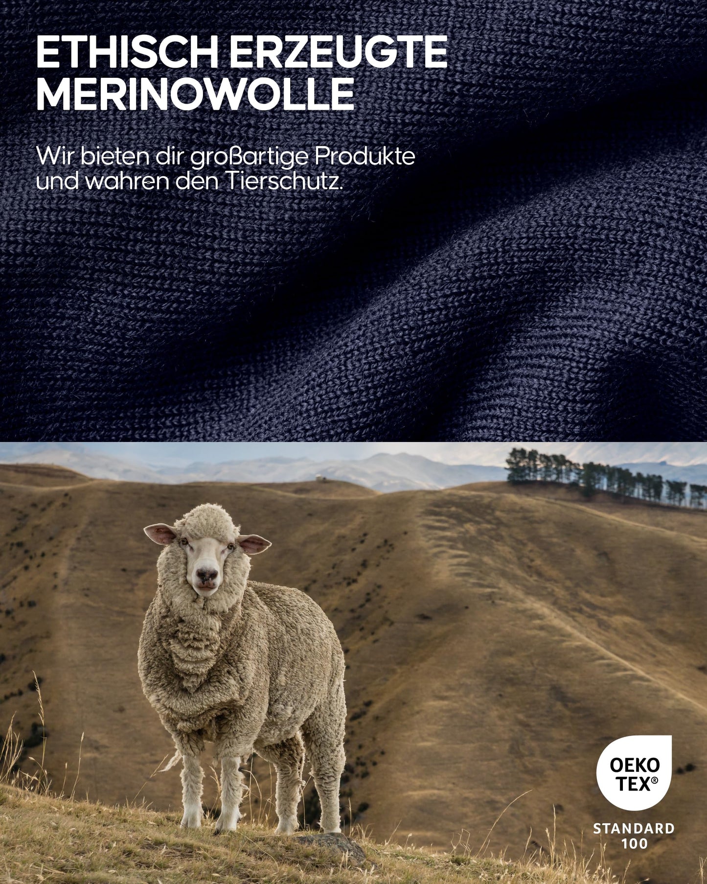DANISH ENDURANCE Merino-Multifunktionstuch, Schlauchschal, Halswärmer, Halstuch, Stirnband, Loop Schal Damen & Herren, Dunkles Marineblau, Einheitsgröße - nargiss