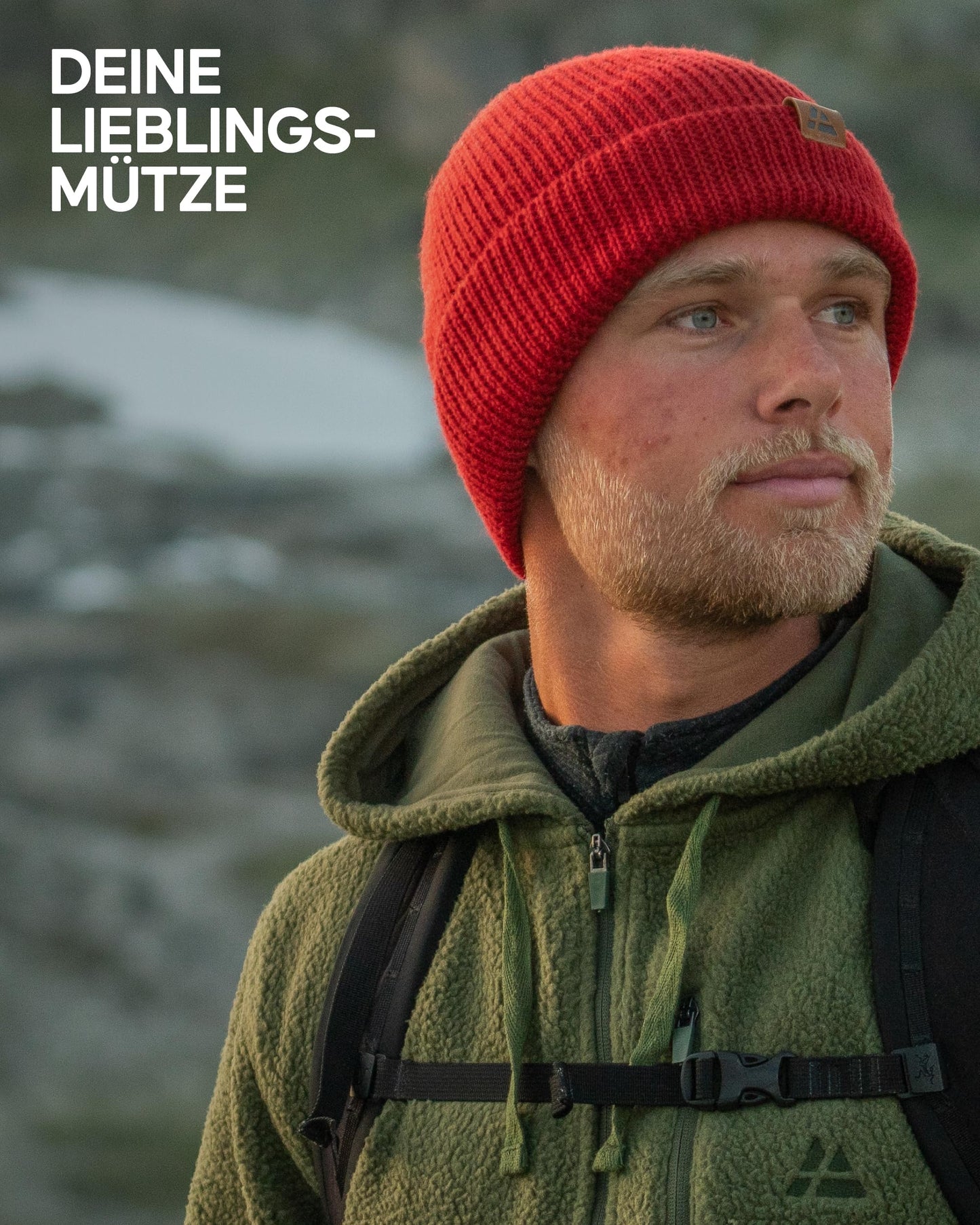 DANISH ENDURANCE Merino Mütze, Klassische Wollmütze, Warme Wintermütze, für Winter & Herbst, Weich, Stretchy, für Damen & Herren, Rot, One Size - nargiss