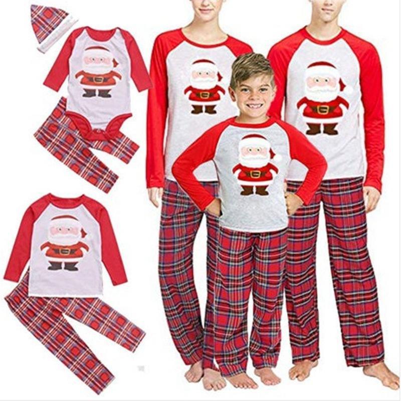 Weihnachtsfamilie Eltern-Kind-Kleid Heim-Cartoon Weihnachtskleidung