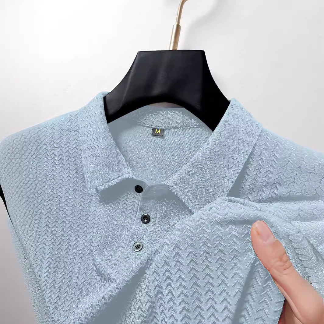 ♂️ Leichtes Ice Silk Sport-T-Shirt - Schwarz, Hellblau & Navy | Patan - nargiss