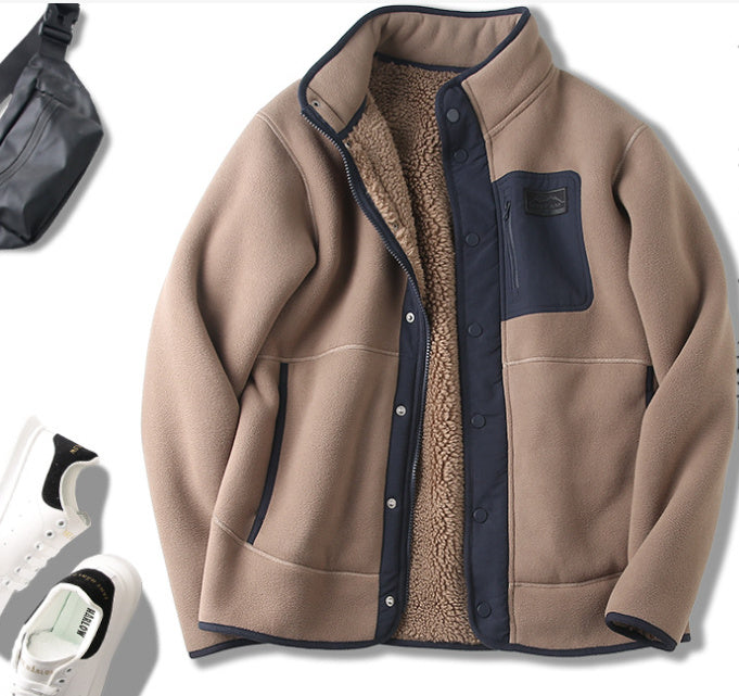 Damen Cardigan mit dimensionalen aufgesetzten Taschen – in Dunkelgrau, Khaki, Grün und Schwarz, Größen M-XXXL - nargiss