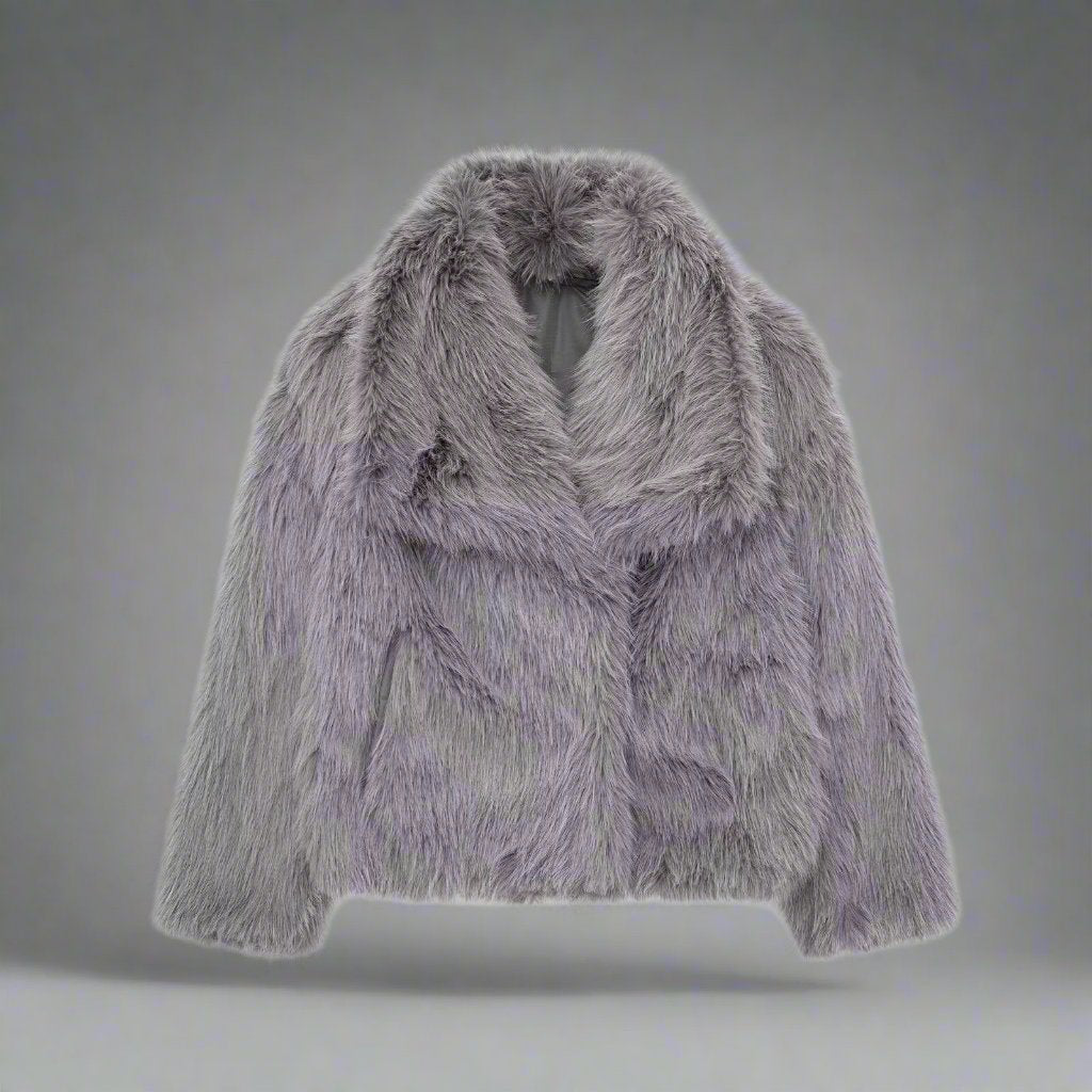 "Stylischer Winter-Plüschmantel für Damen – Langer, bequemer Look mit normaler Passform" - nargiss