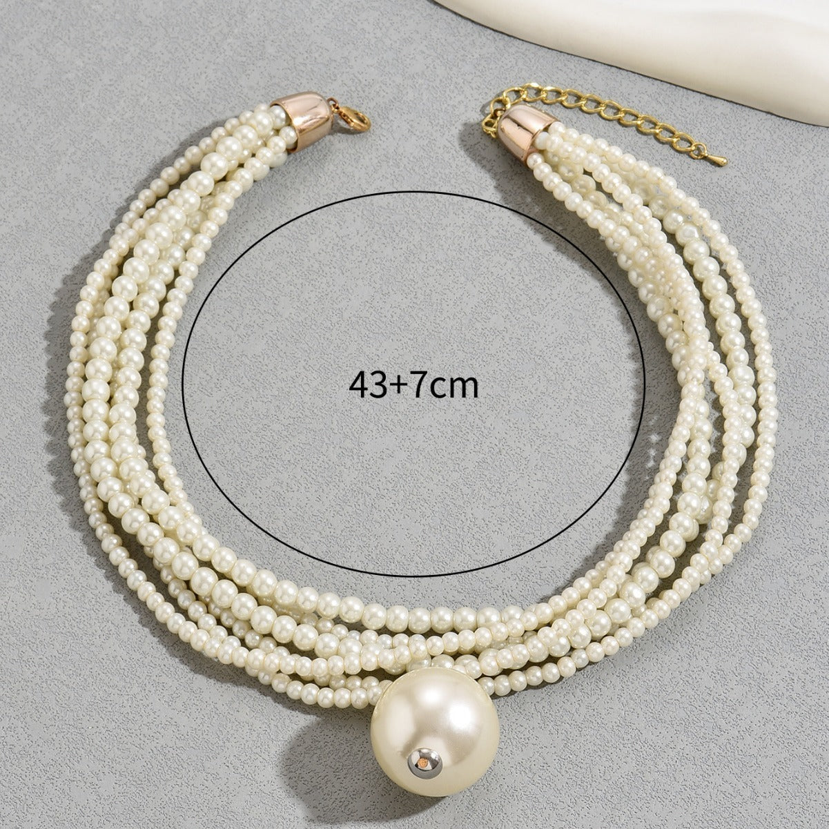 ✨ Modische Multi-Layer Halskette mit großen Perlen – Nischen-Design von Nargis ✨ - nargiss