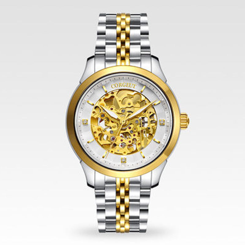 Hollow-out Full-automatic Mechanical Men's Business Casual Watch - nargiss