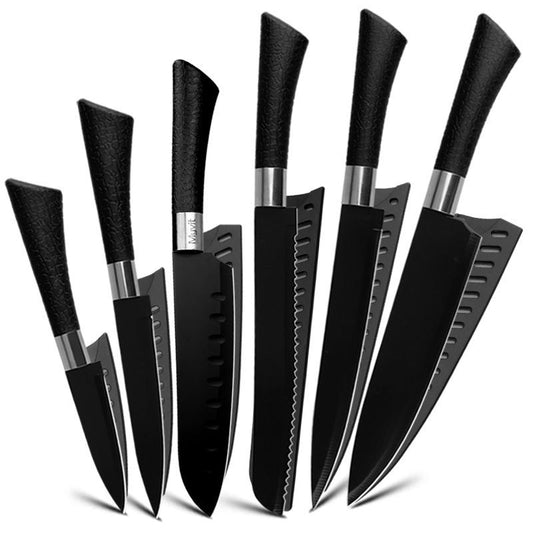 Stainless steel non stick knife spray paint knife horseshoe handle fruit knife - nargiss