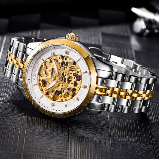 Hollow-out Full-automatic Mechanical Men's Business Casual Watch - nargiss